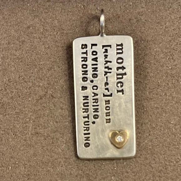 Heather B Moore silver and gold Mother Charm. - Picture 1 of 5